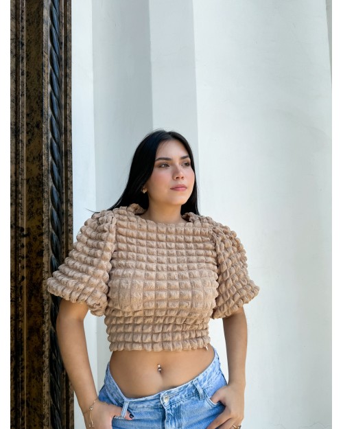 BLUSA TEXTURE TAN