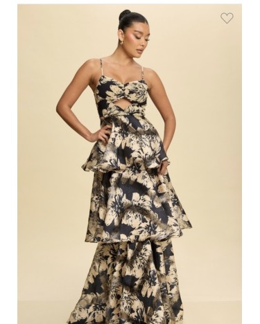 DRESS LD10888 NAVY-MOCHA