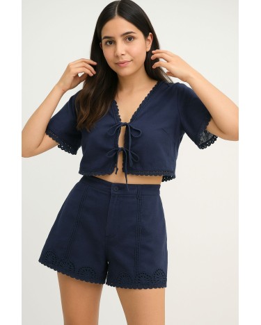 SET TOP AND SHORT NAVY