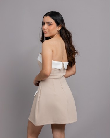 MINI DRESS NUDE