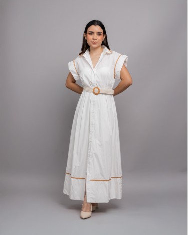 DRESS WHITE LALA