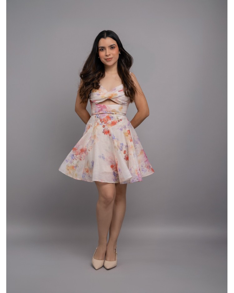 MINI DRESS MULTI ROS