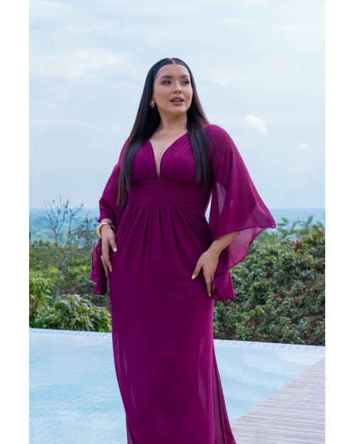 VESTIDO WINE MANI
