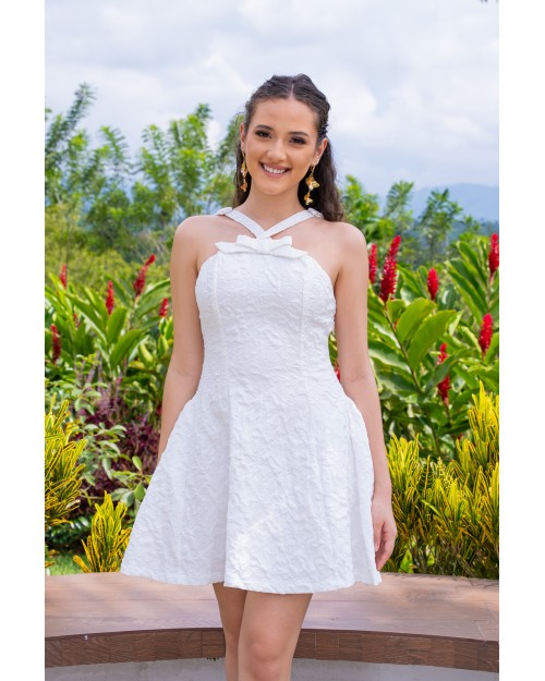 MINI DRESS FLOR WHITE 2